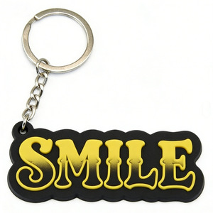 OEM Promotional Keychain Manufacture 2D Logo Custom Soft Silicone Rubber <b>Keyring</b> 3D Letter Soft Pvc Keychains - Product Image 2