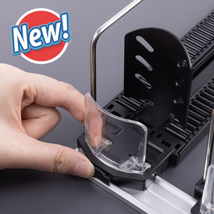 Poussoir à rouleaux par gravité réglable pour boissons Poussoir d'étagère à ressort en plastique pour bouteille de canette de soda Fournitures de supermarché - Product Image 5