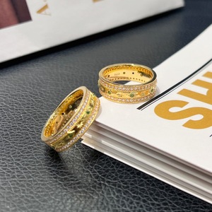 18K Echtgold Glänzender Moissanit Original Massivgold Bandring Maßgefertigt <span class=keywords><strong>10k</strong></span> 14k 18k Vintage-Stil AU750 Feine Ringe für Damen und Herren - Product Image 1