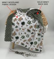 Couverture Bébé Ultra Douce en Minky à Pois, Couverture Apaisante pour la Sieste des Enfants Automne-Hiver, Couverture Climatisation, Impression Personnalisée