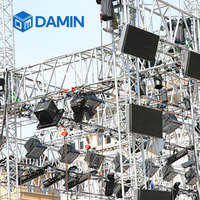 Structure de scène en treillis à poteaux 290x290mm en alliage d'aluminium pour publicité extérieure, support de but, mur, éclairage LED et affichage