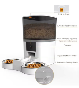 Smart Automatic Pet Feeder for Cats Dogs Video Monitoring Timed Quantitative <b>Remote</b> <b>Control</b> Food Dispenser - Product Image 6