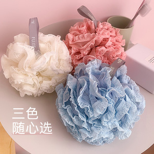 Bath Flower Shower Ball Large Size Rich Lather For Bathing And Body Scrubbing - Product Image 3