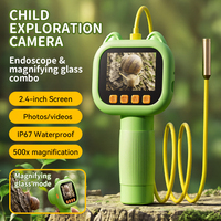 Microscope portable OEM ODM G23, caméra endoscopique pour enfants avec objectif de 8,5 mm, câble flexible de 0,8 mètre pour les jouets éducatifs pour enfants