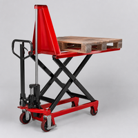 Chariot de chantier en acier robuste avec plateforme élévatrice hydraulique