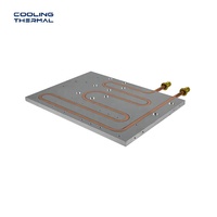 Plaque de refroidissement liquide en aluminium personnalisée pour l'électronique de puissance avec tube en cuivre