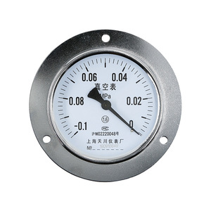 Shanghai Tianchuan Y-100ZT Axial Pressure <b>Gauge</b> 100mm 1.6MPa Flange Type For Hydraulic Pneumatic Water Oil <b>Vacuum</b> - Product Image 3
