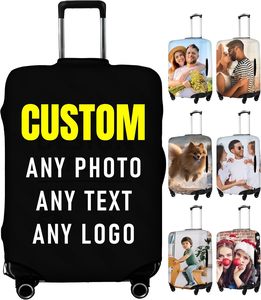 Custom Luggage Cover Personalized Luggage Cover Add Your Own Name Photo Text Double-Sided Travel <b>Suitcase</b> Case Protector - Product Image 1