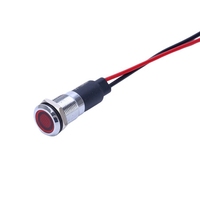 Luz indicadora LED ABILKEEN DC 12V 14mm para panel de instrumentos, de advertencia/antiniebla/direccional, con carcasa de metal y plástico, luces de señalización para motocicleta, bicicleta y coche
