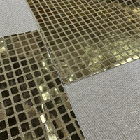 GOLD Square Glitter Sequin MESH Fabric for Table Runner Backdrop Wedding Party Decoration