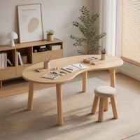 Table en bois Chuangjin en forme de pouce de poulet de 120 cm, bureau d'activités pour enfants en forme de haricot pour fournisseur d'écoles maternelles Montessori