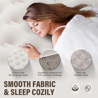 LGM Matelas gonflable à double matelas gonflable avec pompe intégrée Topper en PVC pliable pour le camping ou la maison