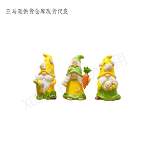 Estatuas de Gnomos de Pascua Hechas a Mano en Poliresina con Conejitos y Huevos. Artículos Coleccionables Encantadores para las Festividades y Decoración de Pascua - Product Image 3