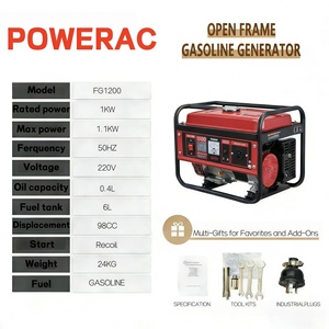 Best Selling High Quality 220V 120V 1500W 4-Stroke Light Weight Gasoline <b>Generator</b> with 6L - Product Image 4