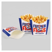 Scatole di Carta Kraft Bianca Economiche per Patatine Fritte con Stampa Logo Personalizzata, Confezioni Usa e Getta per Fast Food e Asporto