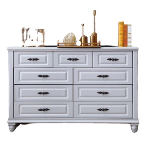 popular simple style Pure white solid wood cabinet