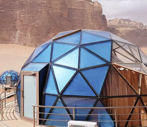 <b>Large</b> Modular Glass Dome House Kit 6m Diameter Geodesic Waterproof Glass Dome <b>Tents</b> Luxury Camping Outdoor House - Product Image 2