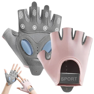 Unisex Polyester Fitness Gym Gloves Adjustable Wrist <b>Strap</b> Half <b>Finger</b> Anti-Slip Breathable Touchscreen Compatible Sports - Product Image 1