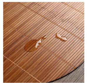 Ronde vintage bamboe onderzetter warmte-isolatiemat <span class=keywords><strong>Chinese</strong></span> stijl Zen theeceremonie Kung Fu beker - Product Image 5