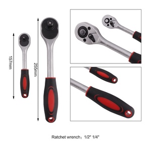 Set di 215 Pezzi di Chiavi a Bussola Professionali da 1/4\", 3/8\" e 1/<span class=keywords><strong>2</strong></span>\" per Meccanici in Officina e Garage - Product Image 2