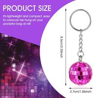 Fabricant de porte-clés en caoutchouc, mini porte-clés boule disco, anneau miroir acrylique de 1,18 pouce, logo personnalisé, Kpop, karaoké, fête, vente en gros
