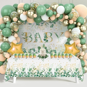 88 piezas Wild One Jungle Animal tema globo arco Kit papel fiesta suministros decoración <span class=keywords><strong>para</strong></span> <span class=keywords><strong>cumpleaños</strong></span> Unisex telón <span class=keywords><strong>de</strong></span> fondo mantel - Product Image 1