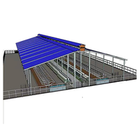 Structure en acier préfabriquée à faible coût pour élevage de chèvres, de moutons, de bétail, conception de hangar, maison à vendre