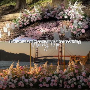 Realistische bloemenloper bruiloft achtergronddecoratie voor kerst- en moederdagfeesten - Product Image 2