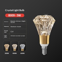 Ampoule LED en cristal Olive à spectre complet, haute luminosité, à économie d'énergie, culot E14/E27, lustre décoratif de luxe