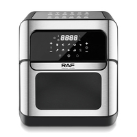 Four à friture sans huile RAF R.5152 12L 1800W avec fenêtre transparente, système de chauffage rapide et circulation d'air à 360° pour poulet rôti et repas en famille