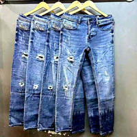 Jean Boyfriend Taille Haute Homme Coupe Slim avec Revers Roulés en Denim Extensible Décontracté – Collection Automne/Hiver Style Urbain