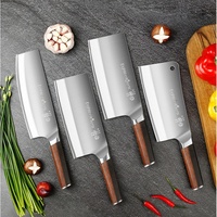 Ensemble de couteaux de cuisine Yangjiang SHIBAZI pour usage domestique, en acier triple couche, couteaux à découper la viande, à hacher les os, couteaux de chef combinés