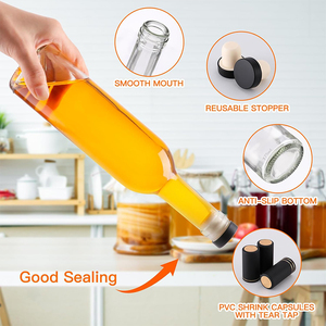 <strong>Wine</strong> Making 25fl.oz with T-top Lid &amp; Seal Shrink Lidsule Lid for Sparkling <strong>Wine</strong> Kefir Kombucha Empty <strong>Wine</strong> Bottle - Product Image 2