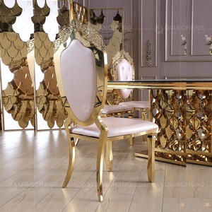 Chaises de mariage <span class=keywords><strong>en</strong></span> acier inoxydable, chaises de salle à manger, design sculpture dorée, style europé<span class=keywords><strong>en</strong></span>, romantique, chaudes, vente <span class=keywords><strong>en</strong></span> gros - Product Image 4
