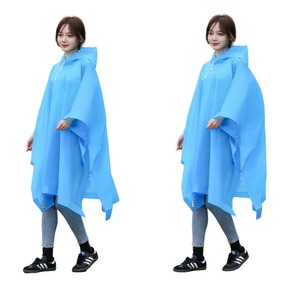 Poncho Impermeable Azul Unisex de PE para Lluvia, para Senderismo, Viajes, Uso Casual, para Adultos, Individual, para Pesca y Camping - Product Image 1