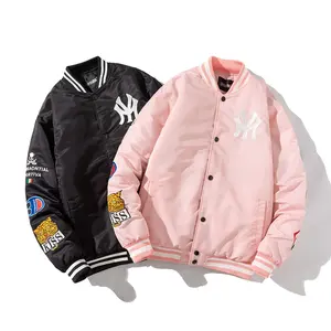 Low MOQ Autumn Winter Bomber Jacket Men Embroidery Streetwear Slim Fit Baseball Collar Jackets Varsity Casual Outwear