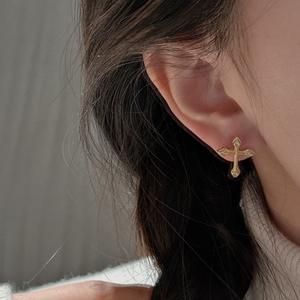 Boucles d'oreilles en argent pur S925, design rétro français, luxe léger, simple, mode, zircon, forme goutte, certifiées IGI - Product Image 3