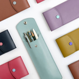 Estuches para lápices al por mayor de fábrica, estuches para lápices minimalistas de estilo japonés, bolsas de almacenamiento impermeables hechas de material PU. - Product Image 3