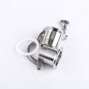 304 Stainless Steel <b>Quick</b> Connect External Threaded Fitting 25mm Diameter Sanitary <b>Clamp</b> DIN Standard Seamless Round - Product Image 2