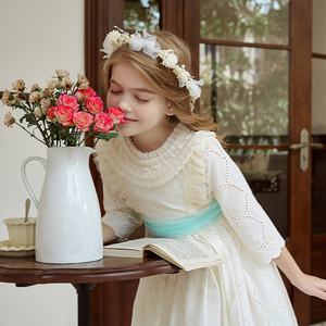 Vestido de boda para niños, vestido de princesa, Boutique para niñas adolescentes, vestidos de comunión, vestido de encaje personalizado para niñas con cinturón - Product Image 3