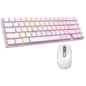 Nuevo Teclado Mecánico Inalámbrico y con Cable de Alta Calidad, <span class=keywords><strong>Mini</strong></span>, 65%, Perfil Bajo, Carcasa de Aleación de Aluminio, Retroiluminación RGB, Diseño Ultrafino para - Product Image 5