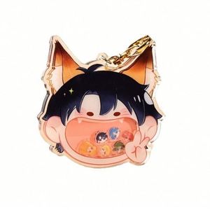 Design Custom Animation Acrylic Double-sided Printed Acrylic Rocker Keychain Printed Transparent Acrylic Keychain - Product Image 1