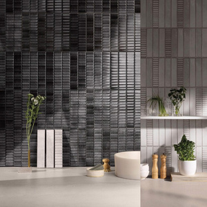 Vente en gros de carreaux 3D en béton UHPC robustes et élégants pour la décoration murale intérieure et extérieure des boutiques, cafés, bars, écologiques, ignifuges, Vase 296*75*25mm - Product Image 5