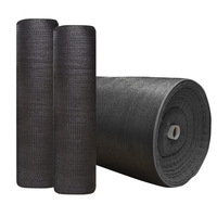 Zwarte HDPE schaduwdoek, weerbestendig, zonwerend gaas voor kas, achtertuin en patio.