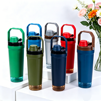 Gobelet en métal à double paroi de 20 oz avec logo personnalisé, gourde en acier inoxydable, shaker pour protéines, mélangeur de poudre pour la salle de sport et la remise en forme