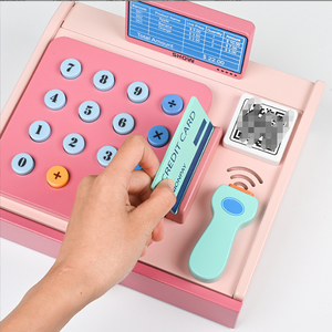 Caja Registradora de madera para niños, juguete, vendedor de <span class=keywords><strong>supermercado</strong></span>, jugando con moneda digital, interacción familiar, regalo para niña - Product Image 6