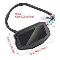 Spidometer LCD LED Universal untuk Sepeda Motor 1/2/4 Silinder, Odometer Digital, Meter Sepeda Motor
