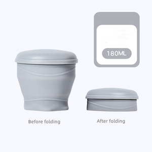 Thân thiện với môi tính năng có thể gập lại chai nước BPA free <span class=keywords><strong>Pocket</strong></span> <span class=keywords><strong>cup</strong></span> ráp silicon chai nước - Product Image 5