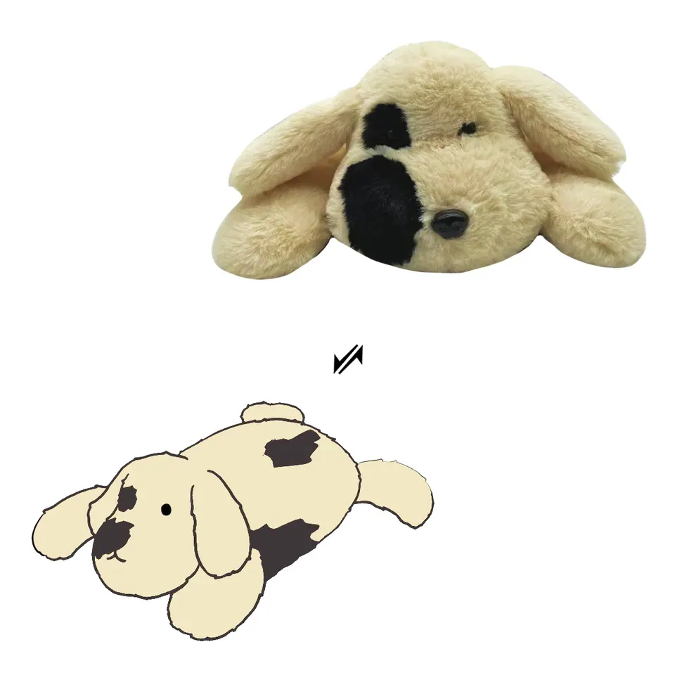 ODM Custom stress relief anxiety plush toy CE CPC puppy soft stuffed plush animal dog for baby gifts