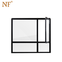 Marcos de ventana con bisagras verticales de aluminio marrón con rejillas de ventana lowes